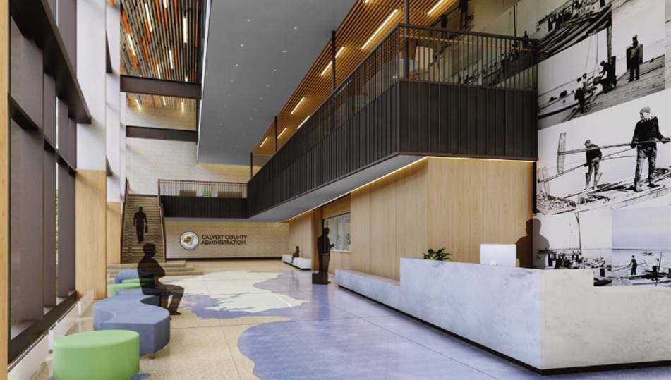 Generated image of the inside of the new County Administration Building