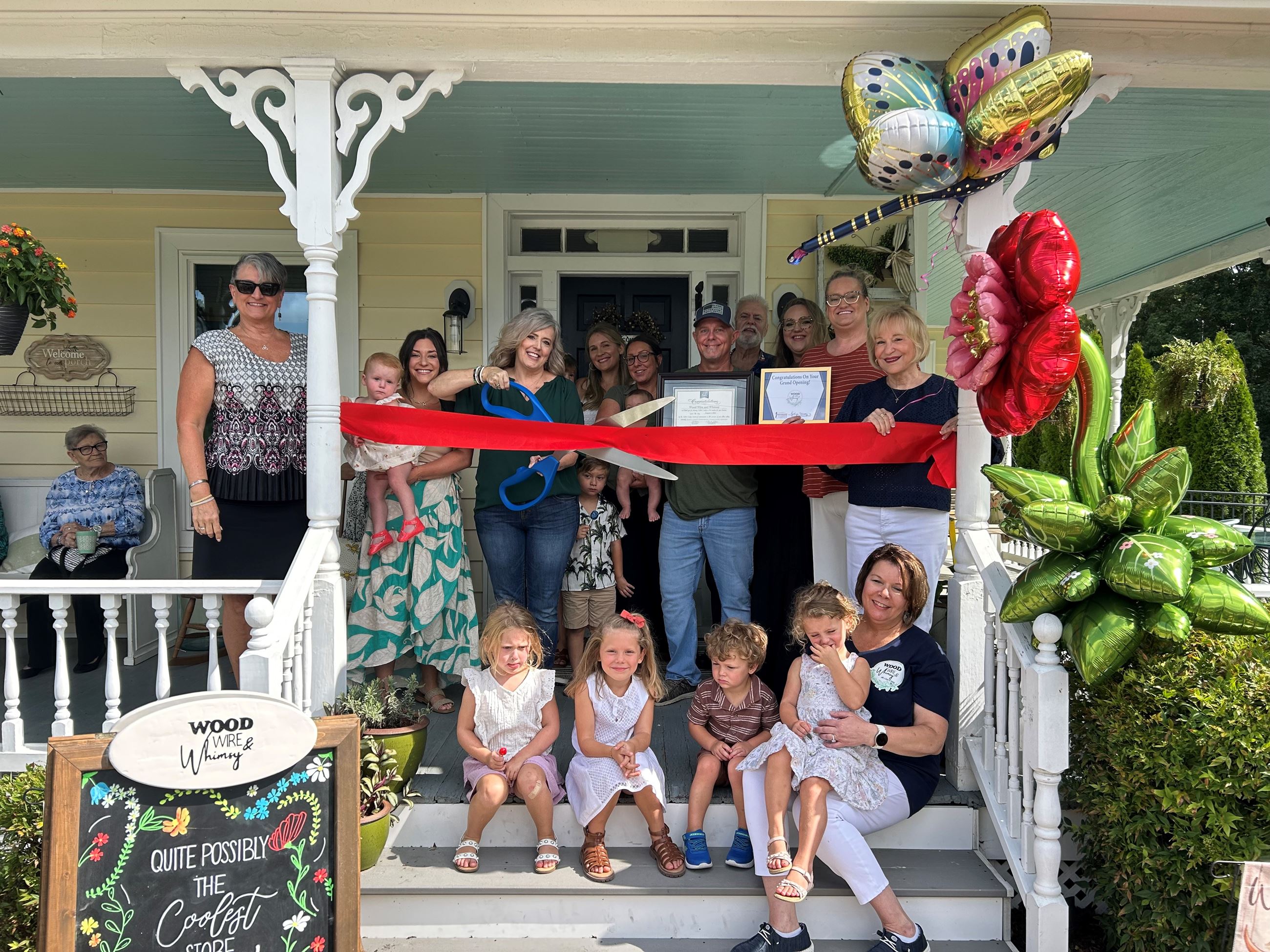 Wood Wire and Whimsy Ribbon Cutting