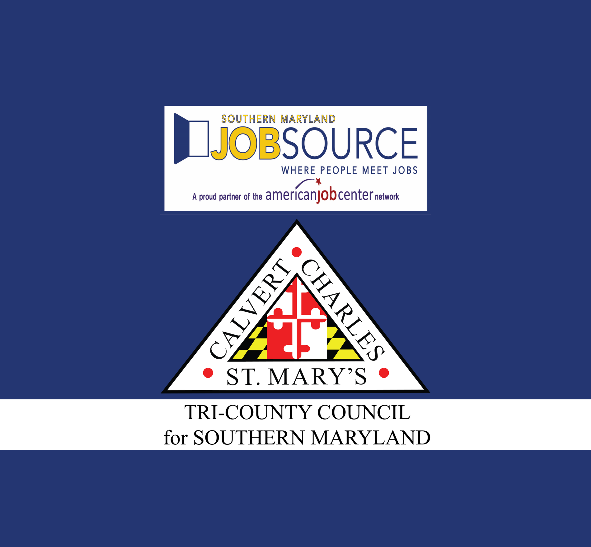 SOMDJobSource and TCC logos on blue background