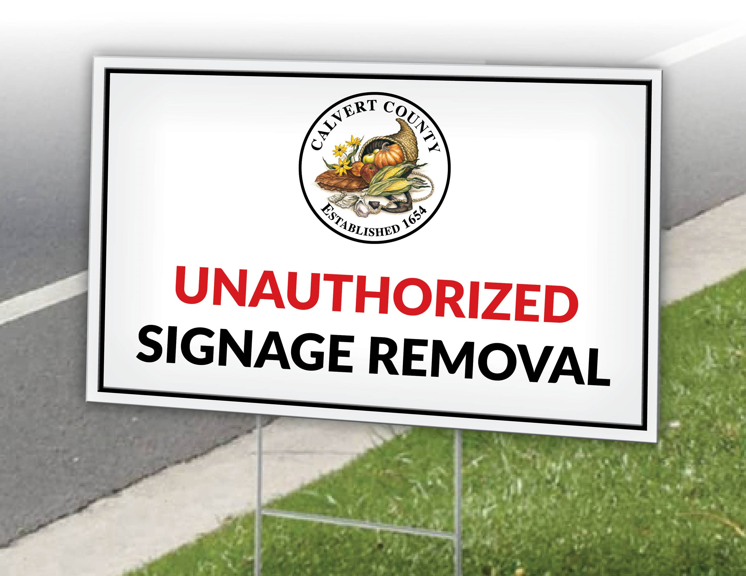 Unpermitted Road Sign